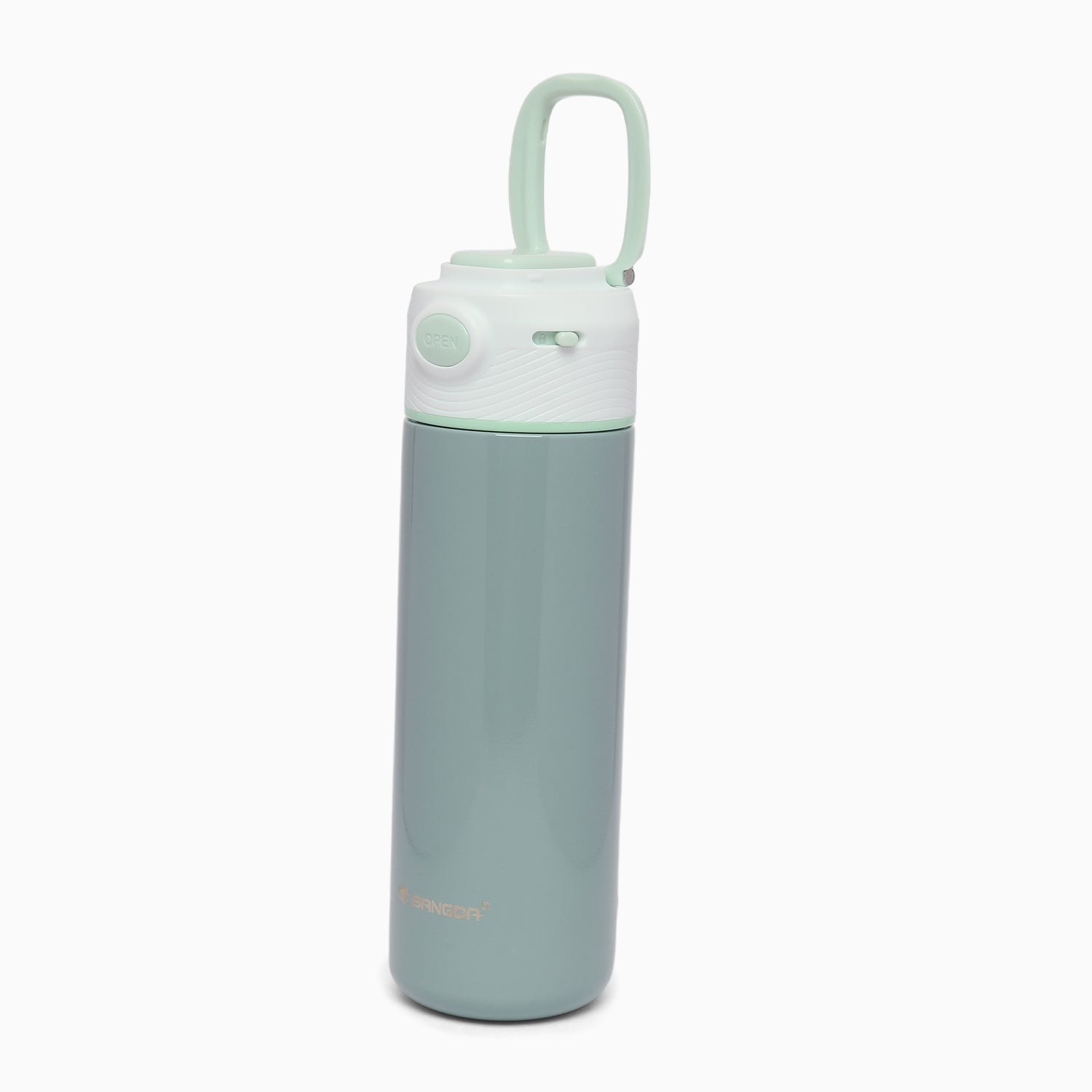 Premium quality vacuum stainless steel insulated sipper bottle lockable popup lid- 450ml (pewter grey) - Kidspark